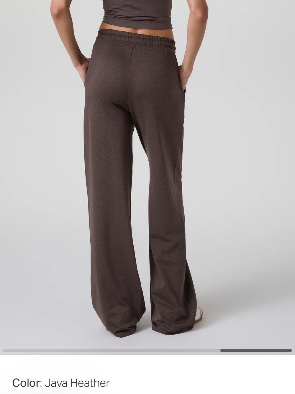 Vuori NWOT Java Heather Halo Essential Wideleg Pant M - Picture 4 of 4